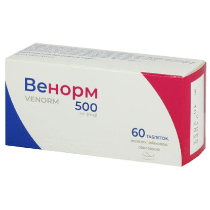 Світлина Венорм таблетки 500 мг №60 (10Х6)